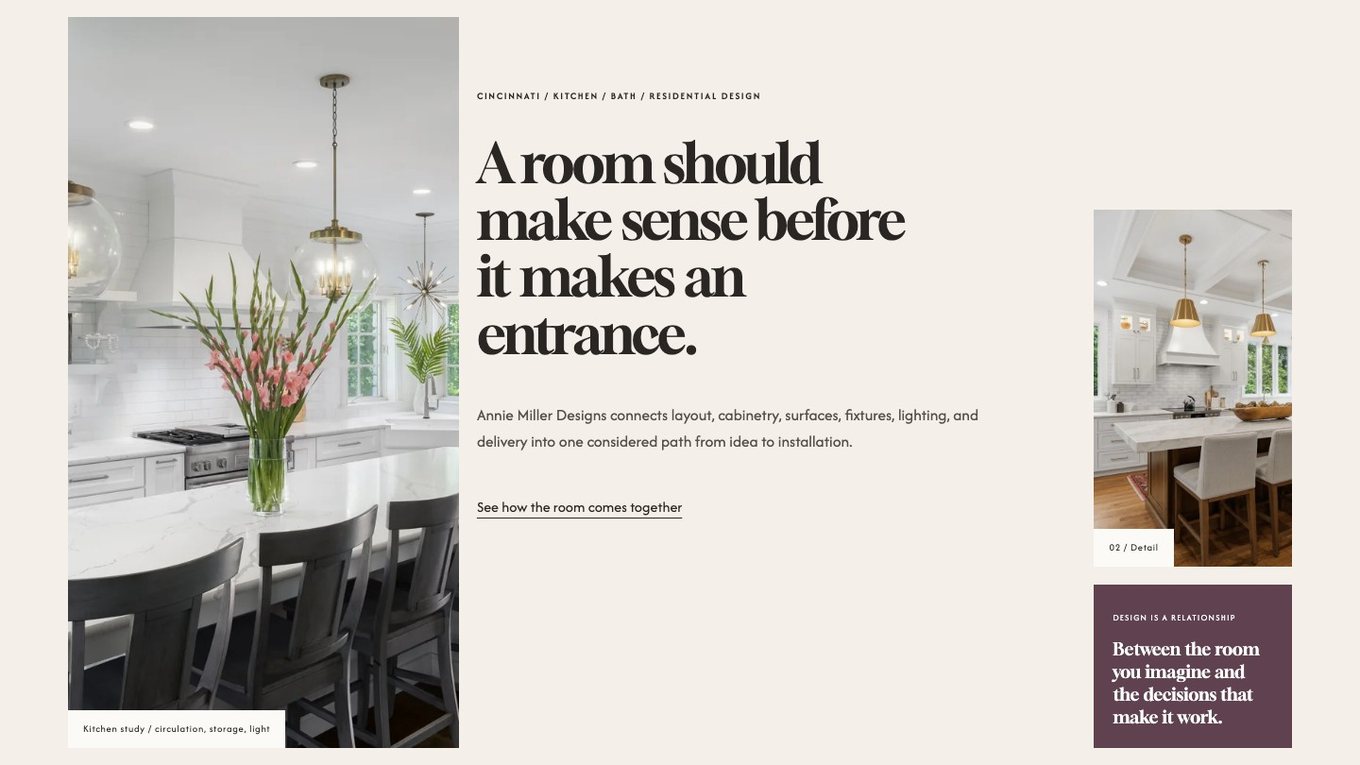 The opening section of the new homepage